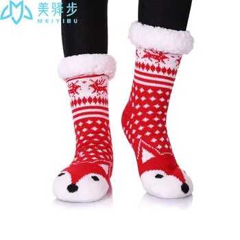 1 Par Čarapa za pod, Tepih-čarape za odrasle, kućni čarape s likovima iz crtića, Jesensko-zimske Slatka Ženske Tople čarape za spavanje, Izravna dostava, Dobrodošli