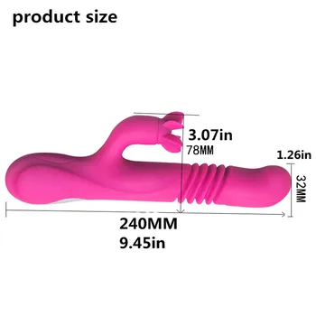 10 Brzina Zagrijavanja Protežu Dildo Vibrator Seks-Stroj USB Punjiva Klitoris Skretanje Potez G-spot Masturbator Igračka Za Žene i Lezbijke
