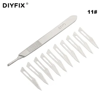 10 kom. Noževi za Skalpel s Drškom Oštrica za Modeliranje 11 #23 # Kirurški Nož za životinje, Ručka Za Rezbarenje, Noževi za rezanje tiskanih pločica, Set Ručnih alata