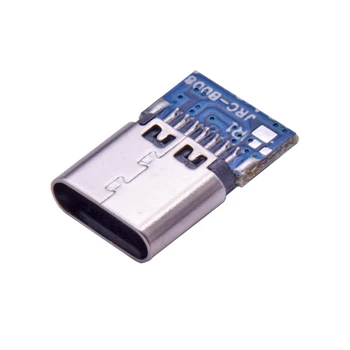 10 Kom USB 3.1 Type C 14-pinski Konektor-utičnica s сквозными rupama PCB 180 Vertikalni prikaz USB-C1