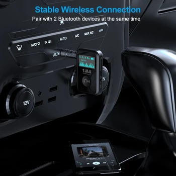 1Mii B07Pro Bluetooth Prijemnik za Auto aptX LL 3,5 mm AUX Audio Bežični Adapter za Auto PC Mikrofon Hands-free Komunikaciju s OLED Zaslonom