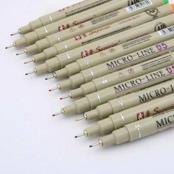 1pc boje Slika Umjetnost marker dizajn skica skica mikrona tanka olovka 0,5 mm fineliner Crtanje Slikanje Celina