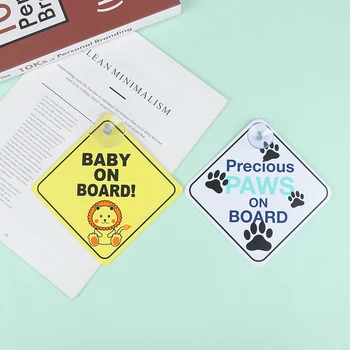 1PC Dijete Na Brodu safety Car Prozor Dojenče Žuta REFLEKTIRAJUĆIM Znak Upozorenja