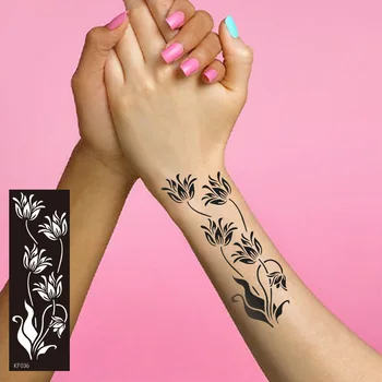 1PC Šuplje Predložak Tetovaže Sok Tetovaže Naljepnica Predložak Ins Vjetar Cvijet Hannah Tetovaže