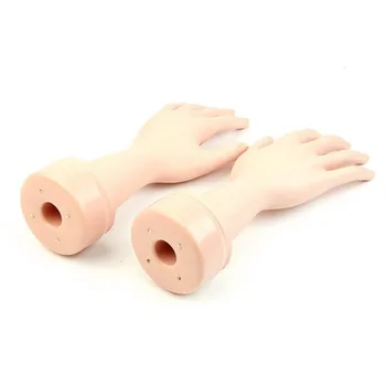 2 komada Podešavajuća Lutka Fleksibilan 2 Ruke i Nokte Satova Prsten Zaslon Lijeva Desna Model Narukvica Ruke Rukavice Lažan