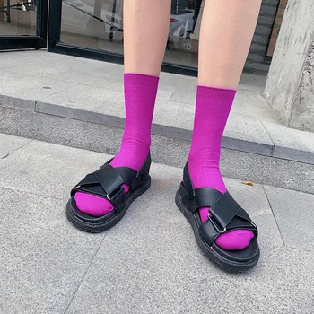2021 Novi Trendi Ženski Zabavne Slatka Čarape, Par Ženskih Muških Čarapa Unisex, Svakodnevne Čarape Jarkih Boja, Neon Roza Fluorescentne Zelene Čarape
