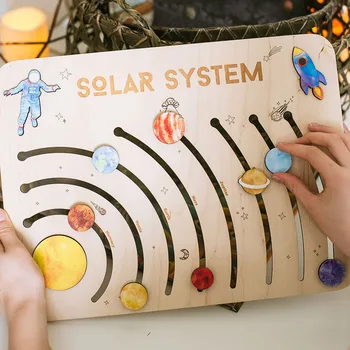 2022 Novi Planet Sunčevog Sustava, Drvene Puzzle Personalizirani Baby Darove Društvene Zagonetke Rano Obrazovanje Igračke za malu Djecu Darove za Djecu