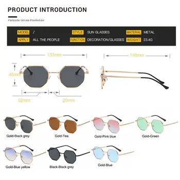 2022 trend Retro Luxury Square Sunglasses for Men Women Fashion Small Frame Poligon Ned pri odabiru čaše za vino Berba Metal ženske naočale