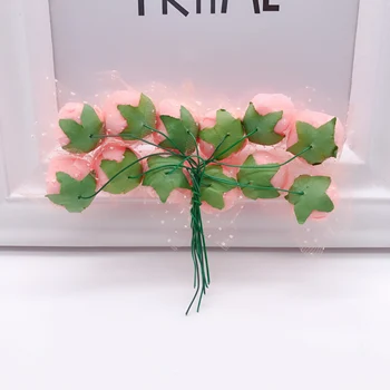 36/72/144 kom 2 cm Mini PE Pjene Ruže Umjetno Cvijeće za Kuće Vjenčanje Dekoracije Automobila DIY Medo Vijenac Lažni Buket Cvijeća