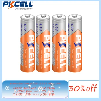 4 KOM. PKCELL AAA baterija 1,6 U Ni-Zn AAA Punjive baterije nizn AAA baterija 900 МВтч i punjač za AA/AAA baterije NIZN