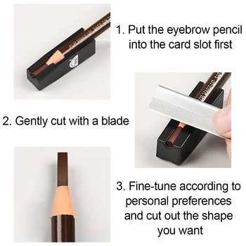 4-u 1 Plastični Šiljilo za olovke za obrve Microblading Šminka Shaping Kompaktni Kozmetički Pogon Savjet Tanke Stalni Tattoo Oprema