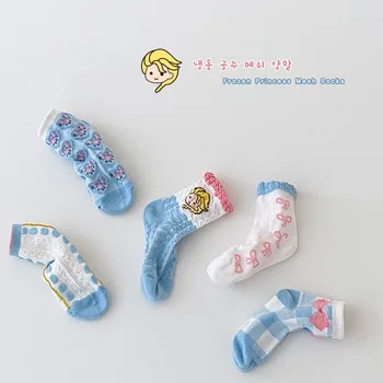 5 pari dječjih čarapa, fine mrežaste čarape princeza, čarape od чесаного pamuk za djevojčice, dječje čarape, slatka čarape, dječje čarape