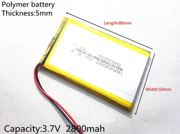 505080 3,7 2800 mah 485079 Litij-Polimer Li-Ion li-ion Baterija za Akumulatorske baterije Za Mp3 MP4 MP5 GPS bluetooth mobilni