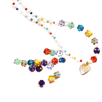 6pcs 10 mm retro boja kontrast bundeve staklene perle DIY nakit naušnice narukvica pribor materijal staklene perle