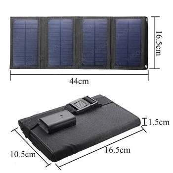 70 W Spoljna Sklopivi Solarni Paneli 5 U USB Prijenosni Solarni Punjač za Smartphone za Turizam Kamp pješačenje 20 W 30 W 10 W