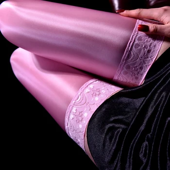 80D Super Sjajni Držači Čarapa, Čvrste Čarape Do Koljena sa zaštitom Od Kuke, Elastične Ženske Seksi Čarape U Stilu Noćnog Kluba