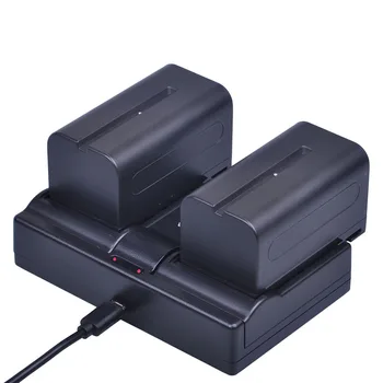 Batmax 2 komada od 7,2 5200 mah NP-F770 NP-F750 F770 NP NP F750 NPF770 750 Baterije + Dual USB punjač za Sony CCD-RV100 DCR-TRU47E