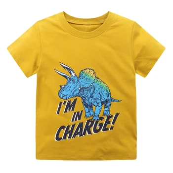 Branded majica sa slikom crtani morski psi i životinje Za dječaka, dječje majice s kratkim rukavima Za Djecu, Tanke majice za ljeto, kvalitetan Pamuk