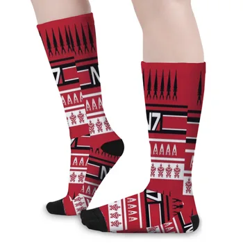 CRVENA Mass Effect N7 Božić Djed Mraz Božićne čarape punila Poklon Za Muškarce i Žene u Tinejdžerskim Čarape