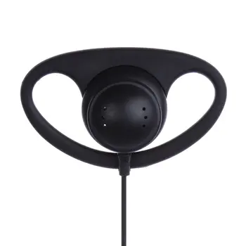 D-Oblika Meko Uho Kuka za Slušalice 2 Pin PRITISNI za razgovor s Mikrofonom Slušalice za UV-5R 888S 777S 666S BF Prijenosni prijenosni radio BaoFeng Pribor