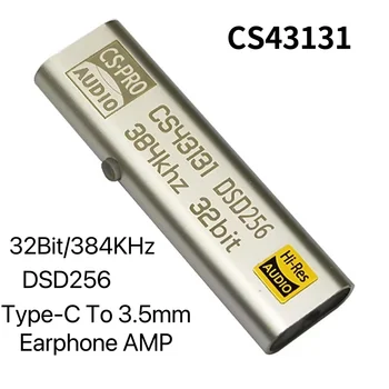 DAC i Pojačalo Za Slušalice CS43131 DSD256 Dekodiranje USB Vanjska Zvučna Kartica 32 bita 384 khz Type-c do 3,5 mm Декодирующий Adapter Audio Pojačalo
