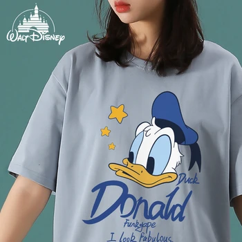 Disney Donald Patka i Daisy Godišnje Mala Slatka Majica Ženska 2022 Nove besplatne Lijeni Vjetar kratkih Rukava Оверсайз Y2k Djevojka