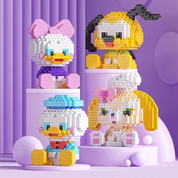 Disney Gradivni Blokovi Anime Lik Deniz Mel ЛинаБелл Mickey, Donald Duck Cigle Crtani Prikupiti Jedinice Dječje Razvija Igračka Poklon