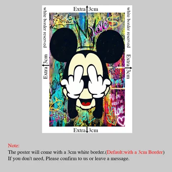 Disney Grafiti Umjetnost Mickey Mouse Platnu Donald Duck Plakata i Grafika Zid Umjetnost za Dnevni boravak Moderan Kućni Dekor