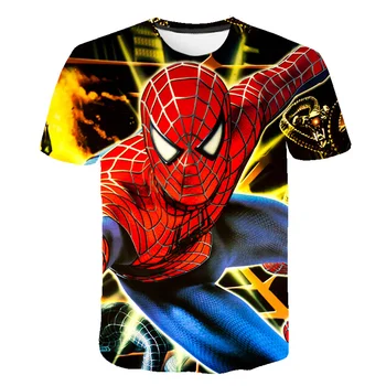 Dječja Majica s Uzorkom spider-man za male dječake od 4 do 14 godina, ljetne Majice sa 3D ispis za Dječaka, Dječje Odjeće s kratkim Rukavima, Majice za djecu