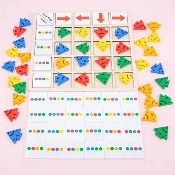 Drvene Puzzle Montessori Igračke Logično Razmišljanje Smjer Učenje Boja Spoznaje I Rano Učenje Edukativne Igračke Za Djecu
