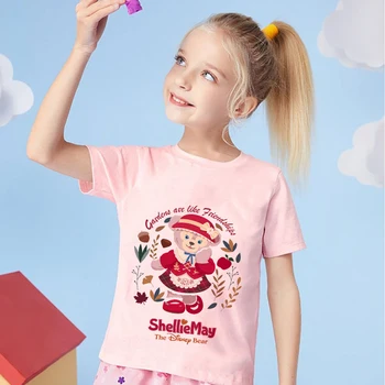 Duffy Disney Mickey Mouse Crtani Predložak 2022 Nova Ljetna Odjeća majica Za Dječake Moda Bijela Ljubičica kratkih Rukava Dječje Majice Za Djevojčice