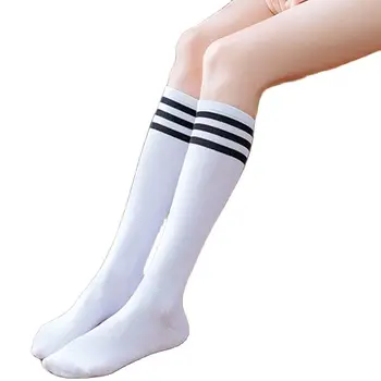 Duge Lolita čarape Joan djevojčice čarape na pruge Lolita toplo hip-hop toplo golfs čarape Harajuku Lolita djevojke bijele čarape Joan