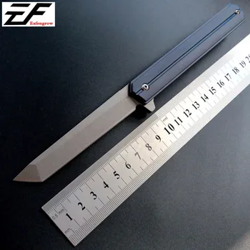 Eafengrow EF219 nož na sklapanje qwaiken D2 oštrica Taktički kuglični ležaj Peraja nož TC4 planinarske noževi za opstanak na otvorenom EDC Alat