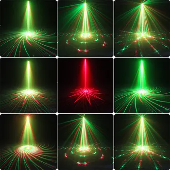 ESHINY RG RGB Laserski 8/12/32 Uzorak Projektor DJ Ekologija Svjetlo Dance Party Božićno Osvjetljenje Scene Diskoteka Lampa Emisija Z20D2
