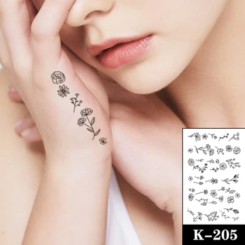 Geometrijski Lav Mjesec Privremene Tetovaže Naljepnica Crni Leptir Jednostavan Cvijet Mala Veličina Tetovaže I Body Art Ruka Lažne Tetovaže Žene Muškarci