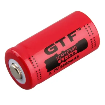 GTF 4kom 16340 2800 mah 3,7 U Litij-ionska Baterija + 1 kom EU/SAD priključak punjač 3 boja crvena žuta plava za igračke-svjetiljke