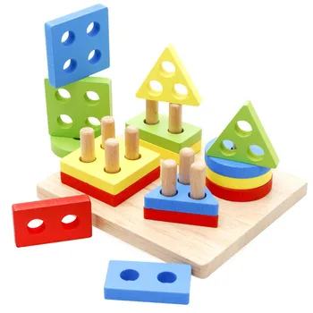 Igračke Montessori, Edukativne Drvene Igračke za Djecu, Vježbe za rano Učenje, Praktične Sposobnosti, Geometrijskih Oblika, Igre