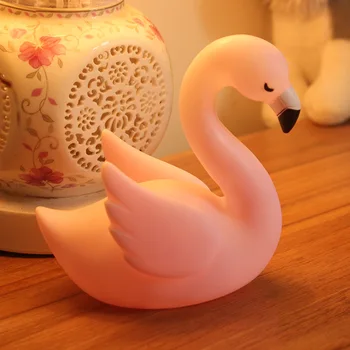 INS novi kreativni flamingo isti noćno svjetlo labud hranjenje svjetlo dječja igračka svijetlo pink girl crtani svjetlo dekor radne površine dekor sobe