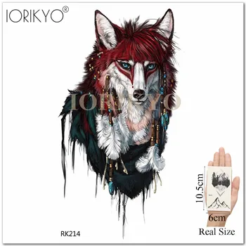IORIKYO Flash Tribal Fox Privremena Tetovaža olovka za Skica Vuk Lažna Tetovaža Za Muškarce I Žene Body Art Fox Prijevod Vode Tetovaža Naljepnica Na Ruku