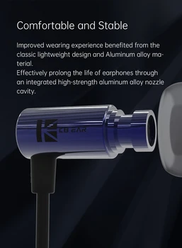 KBEAR Little Q 6 mm, Kompozitne Membrane Ožičen Slušalice Slušalice Slušalice Za Spavanje Doček Lagane Slušalice LittleQ KAI IEM