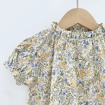 Košulje s cvjetnim uzorkom Za djevojčice, Vintage Ljetna odjeća s cvjetnim uzorkom za malu djecu, Dječje odjeće od 2 do 7 godina