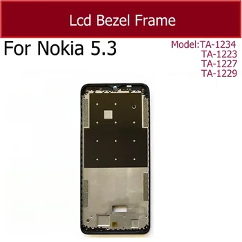 LCD zaslon Prosječna Okvir Kućišta Za Nokia 5.3 TA-1234 TA-1223 TA-1227 TA-1229 Prosječna Okvir Kućišta Prednji Okvir LCD zaslona