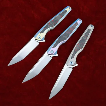 LEMIFSHE LT01 nož na sklapanje S35VN oštrica od legure titana/CF ručka kuhinjski nož za preživljavanje na otvorenom EDC vrtni alat nož