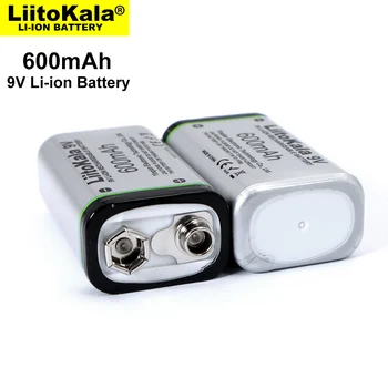 LiitoKala 600 mah 9 U litij-ionska Baterija 6F22 9 U Punjiva Baterija Za Mikrofon Multimetar RC Igračke Konja Temperatura pištolj