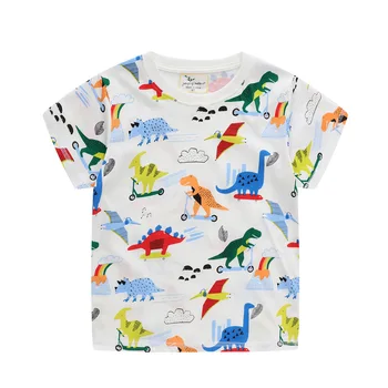 Little maven/2022, majica za male dječake, Nove modne sive pamučne majice s likom Dizalica, Mekan i udoban Casual odjeća za djecu, Majice za djecu od 2 do 7 godina