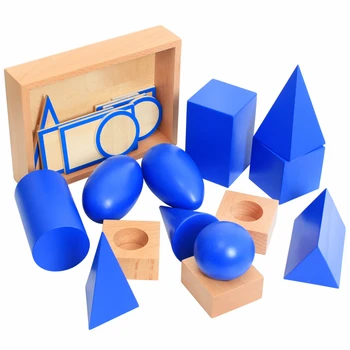Materijali Montessori Geometrijski Solidan Trening Eudcation Montessori Edukativne Drvene Igračke tutoriali Igračke Za Djecu D44Y