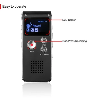 Mini Digitalni Diktafoni Prijenosni Звукозаписывающий Aparat Ugrađen 8G/16G/32G Call Recorder 3D Stereo WAV MP3 Music Player S Mikrofonom