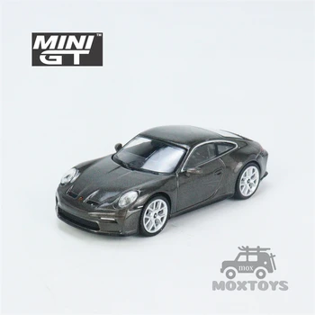 MINI GT 1: 64 Porsche 911 (992) GT3 Touring Агатово-siva metalik литая model automobila