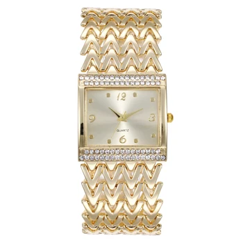 Moderan Luksuzni Sat-Narukvica za Žene, Moderan Zlatna Srebrna Remen od Nehrđajućeg Čelika Ženski Ručni Kvarcni Sat, Svakodnevne Reloj Mujer
