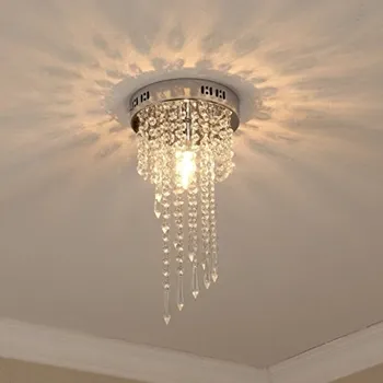 Moderni srebrni sjaj LED Kristalno stropne svjetiljke svjetiljka Stropna Svjetiljka Kristali Dnevni boravak svjetla Spavaća soba svjetla